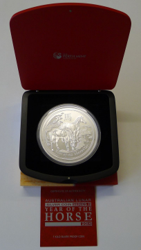 AUSTRALIEN LUNAR II PFERD 2014, 1 kg Silber PP