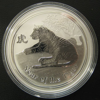 Australien Lunar II Tiger 2 Oz Silber 2010