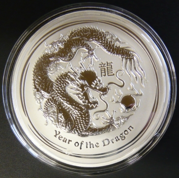 Australien Lunar II Drache 5 Unzen Silber 2012