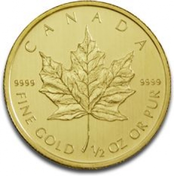 Maple Leaf 1/2 Unze Gold verschiedene Jahrgänge