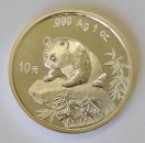 China Panda 1 Unze Silber 1999 Jahreszahl groß