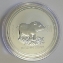 AUSTRALIEN LUNAR I SCHWEIN 10 Oz SILBER 2007