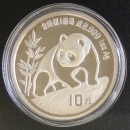 China Panda 1 Unze Silber 1990 Typ I Jahreszahl mit Unterstrich