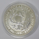 Australien Kookaburra 1 Unze Silber 1991