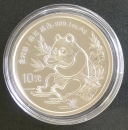 China Panda 1 Unze Silber 1991 Jahreszahl ohne Unterstrich