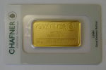Goldbarren 25 Gramm Gold, C. Hafner