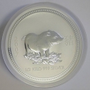 AUSTRALIEN LUNAR I SCHWEIN 500 GRAMM SILBER 2007