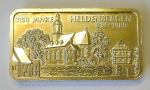 Silberbarren 1 Unze, 1150 Jahre Heldenbergen 839-1989, Heraeus